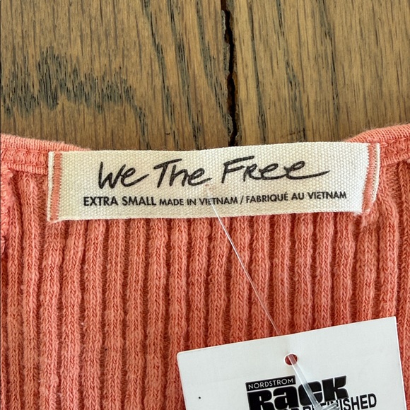 NWT We The Free Women's Boss Babe Ribbed-Knit Coral Corset Tank Top Size X-Small - Picture 10 of 11